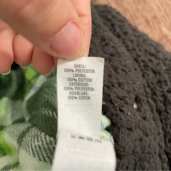 Aerie Flannel Lined Cloud Sherpa Vest Gray/Black Size Small - Picture 5 of 5